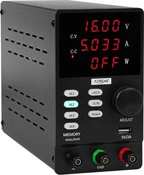 Лабораторний блок живлення Xtreme SPPS3010 30 В 10 A з функцією пам'яті Чорний (5900804137283)