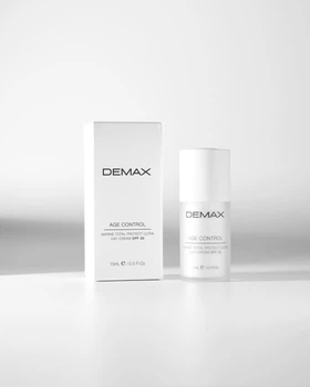 Дневной Защитный крем Demax professional SPF 30 с морскими водорослями способствует поддержанию упругости кожи 15мл