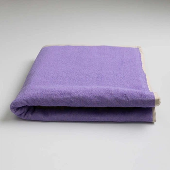 Полотенце махровое для душа двустороннее Лаванда GM Textile 70х140см 400г/м2 (Лавандовый Бежевый)