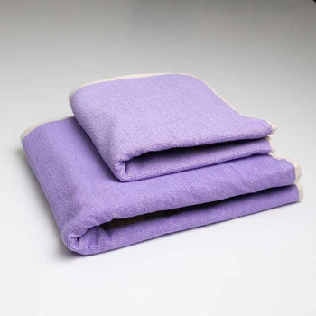 Набор махровых полотенец двусторонних Лаванда 2шт GM Textile 50х90см, 70х140см 400г/м2 (Лавандовый Бежевый)