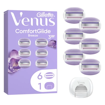 Сменные картриджи для бритья (лезвия) женские Venus ComfortGlide Breeze 6 шт + чехол для лезвий (8700216969314)