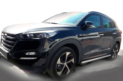 Боковые трубы (2 шт., нержавейка) для Hyundai Tucson TL 2016-2021 гг