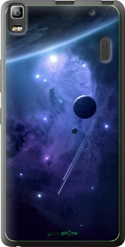 Чехол на Lenovo K3 Note K50-T5 Планеты в синем космосе "171u-141-70447"