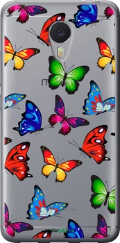 Чехол на Meizu M3 Note Красочные мотыльки "4761t-256-70447"