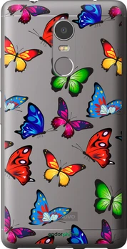 Чехол на Lenovo K6 Note Красочные мотыльки "4761t-453-70447"