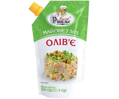 Майонез 50% Оливье 300 g «TM "Кухар Ришелье»