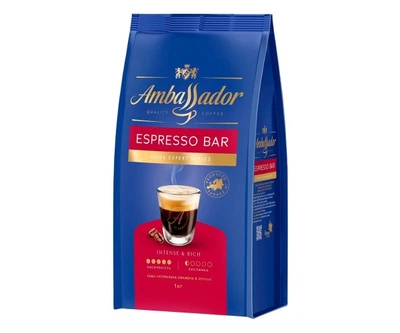 Кофе натуральный жареный в зернах Espresso Bar Ambassador 1000 г