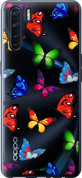 Чохол на Oppo A91 Барвисті метелики "4761u-1884-70447"