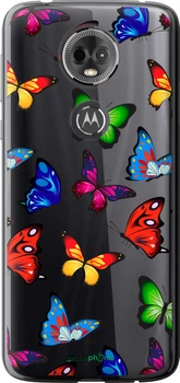 Чехол на Motorola Moto E5 Plus Красочные мотыльки "4761u-1412-70447"