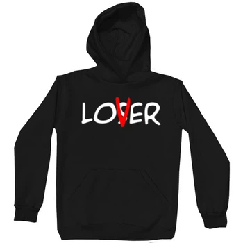 Худі Преміум Унісекс Lover 3XL Чорний Без утеплювача