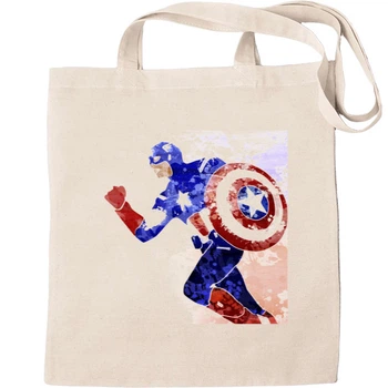 Еко-Сумка для шопінгу Captain america 11 Бежевий