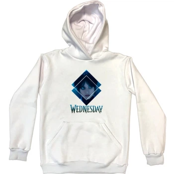 Худі Преміум Унісекс Wednesday 13 2XL Білий Без утеплювача