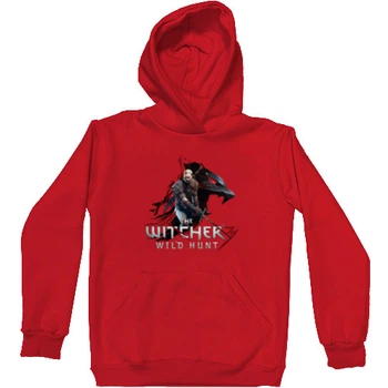 Худі Преміум Унісекс The witcher 3 принт 4XL Червоний Без утеплювача