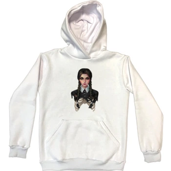 Худі Преміум Унісекс Wednesday addams 4 2XL Білий Без утеплювача
