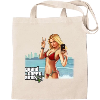 Еко-Сумка для шопінгу Gta 5 (5) Бежевий