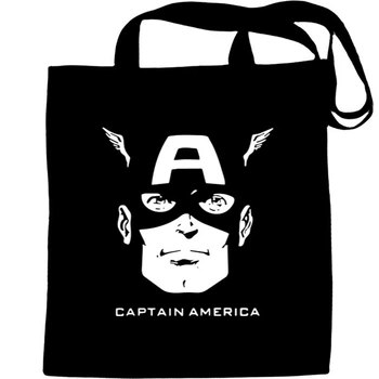 Еко-Сумка для шопінгу Captain america 15 Чорний