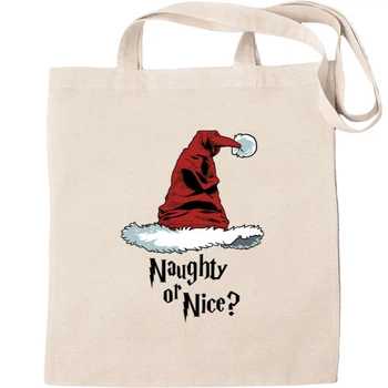 Еко-Сумка для шопінгу Naughty or nice (harry potter) Бежевий
