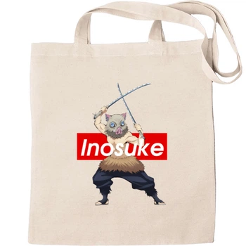 Еко-Сумка для шопінгу Inosuke / иноске (клинок, рассекающий демонов) Бежевий