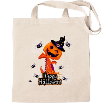 Еко-Сумка для шопінгу Happy halloween ra-r-r-r Бежевий