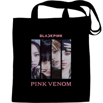 Еко-Сумка для шопінгу Blackpink pink venom 2 Чорний