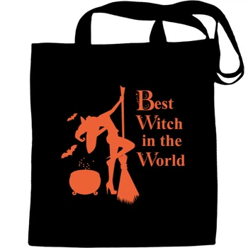 Еко-Сумка для шопінгу Halloween, best witch, happy halloween Чорний