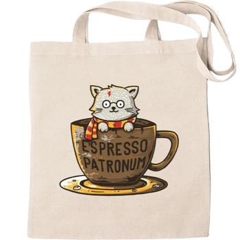 Еко-Сумка для шопінгу Espresso patronum harry potter Бежевий