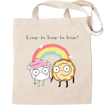 Еко-Сумка для шопінгу Love is love Бежевий