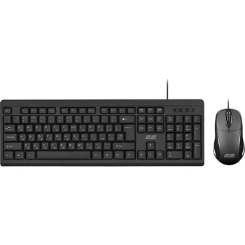 Комплект (клавиатура + мышь) 2E MK401 USB UA Black (2E-MK401UB_UA) [150974]
