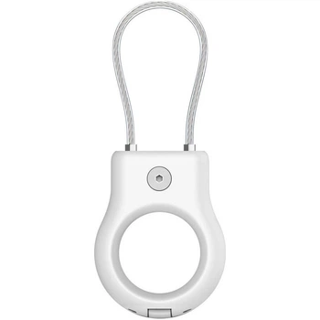 Чехол для поисковой метки Apple AirTag Keychain with Wire Cable White [135412]