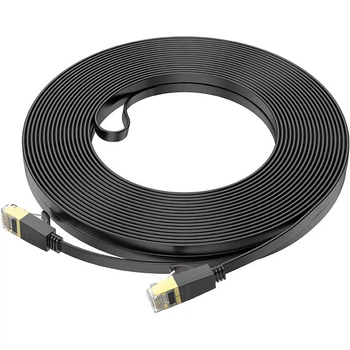 Патч-корд Hoco US07 General Cat 6 U/UTP Pure Copper Flat Network Cable 20m Black (780720) [149276]