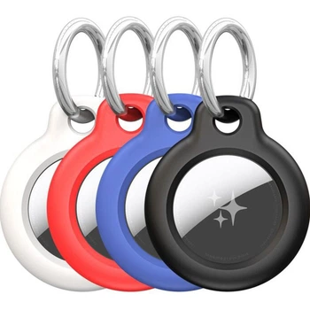 Комплект чехлов Dux Ducis PC Secure Holder with Key Ring для поисковой метки Apple AirTag Black/White/Blue/Red [134549]