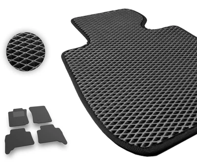 Eva килимки Pro-Eco Black для Toyota Land Cruiser Prado (J150) 2013-2024 / 4Runner (mkV) 2013-2024 (4 кліпси) (PE 6007973)