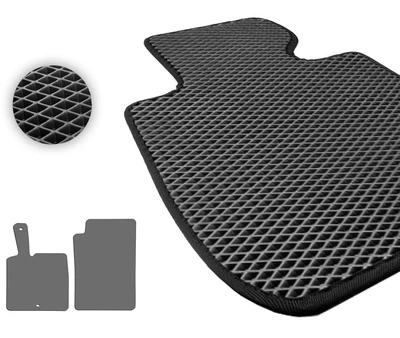 Eva килимки Pro-Eco Black для Smart ForTwo (mkII)(W451)(з кліпсами) 2007-2014 (PE 6090056)