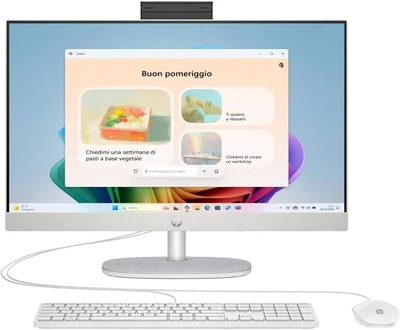 Моноблок HP All-in-One 24 cr0002sl / AMD Ryzen 3 7320U / RAM 8GB / SSD 512GB / 1 x HDMI / LAN / Wi-Fi 6 / Bluetooth 5.3 / Windows 11 Home / Білий