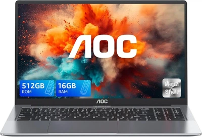 Ноутбук 15.6" AOC TX15 Intel N150 RAM 16GB SSD 512GB Windows 11 Pro Алюминиевый корпус