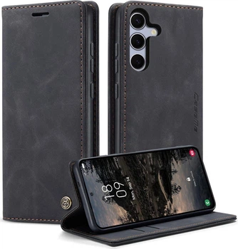 Чехол книжка с магнитом Samsung Galaxy S25 FE S731 CaseMe Black (43490-2B)