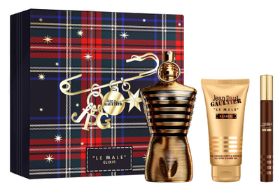 Набір для чоловіків Jean Paul Gaultier Le Male Elixir Парфумована вода 125 мл + Гель для душу 75 мл + Мініатюра 10 мл (8435415113168)