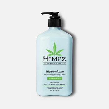 Увлажняющее молочко для тела тройного действия Triple Moisture Herbal Whipped Body Creme Hempz 500 мл