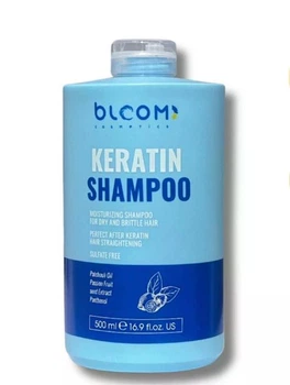 Увлажняющий безсульфатный шампунь для волос Bloom Keratin Shampoo 500 мл