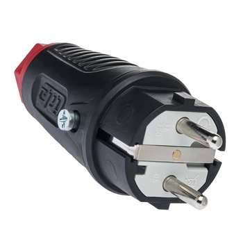 Вилка кабельная SCHUKO, 2P+E, 16A, 250В, IP44, IDE (00115/N)