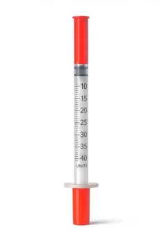 Шприц інсуліновий U40 / 30 G (0.3* 8 мм)1 мл із інтегрованою голкою 100 штук