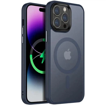 Чохол на Apple iPhone 12 Pro / 12 / для айфон 12 про, айфон 12 з функцією магсейф MagSafe Синій / Navy Blue
