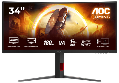 Монитор 21.5" CU34G4 Black/Red AOC 000335963