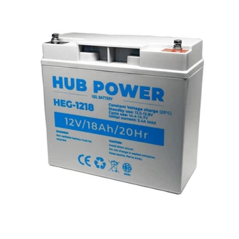 Аккумулятор гелевой Hub Power HEG-1218 12В 18 Ач для ДБЖ