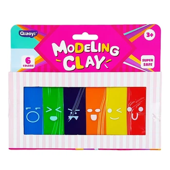 Пластилин "Modeling Clay" Bambi 8022 самозастывающий, 6 цветов, 100 грамм