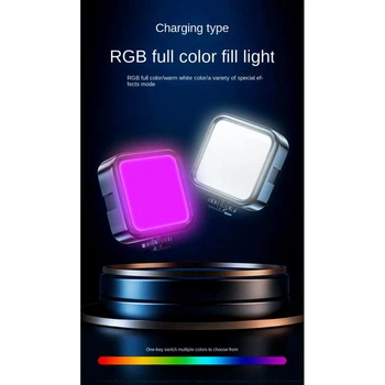 Мини-светильник для селфи LED AY-72 RGB с зажимом для смартфонов и ноутбуков для макияжа и видеосъемки