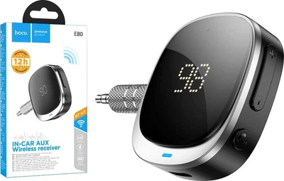 Bluetooth приемник Hoco E80 с аккумулятором 250 мАч для аудио воспроизведения до 12 часов