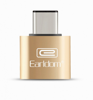 Адаптер OTG USB C для смартфонов и планшетов подключение флешек и клавиатур золотой