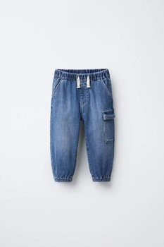 Джинсі-карго на хлопчика Zara 98 см синій