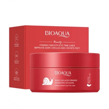 Патчі гідрогелеві BIOAQUA Snail Collagen Firming Hydrating Eye Mask з муцином равлика, 60 шт